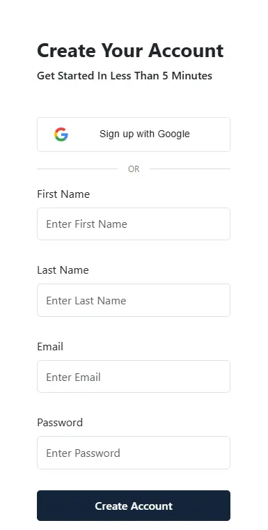 RowebAI Sign Up